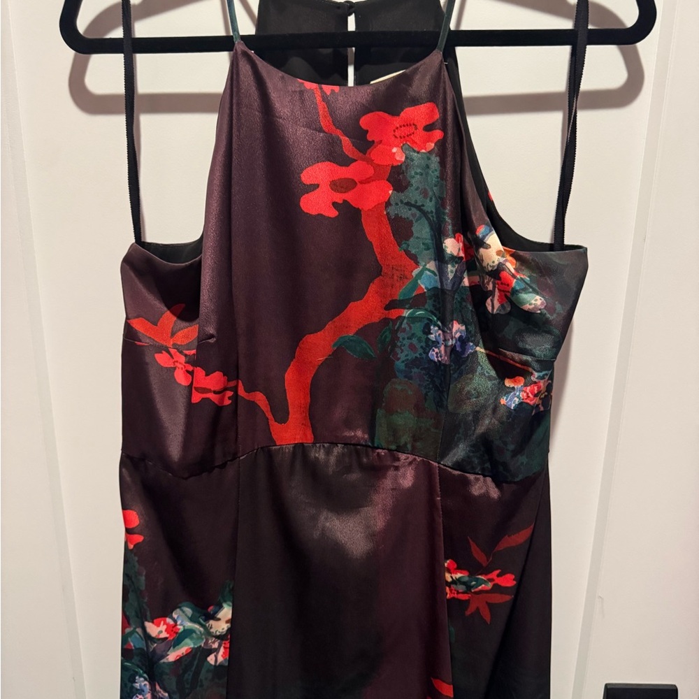 Anthropology Black and Red Floral Dress - Picture 2 of 12